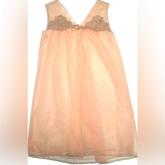 Vintage Avian Peach Nightgown Size Small - Picture 4 of 6